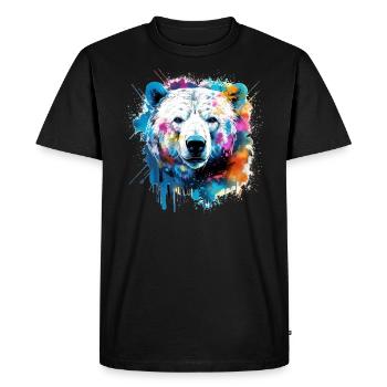Grizzly bear, bear - Men's Premium Organic T-Shirt - black - Front - Nico (187cm)