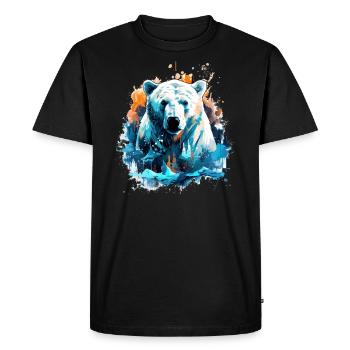 Ours polaire - T-shirt Premium bio Homme - noir - Devant - Nico (187cm)