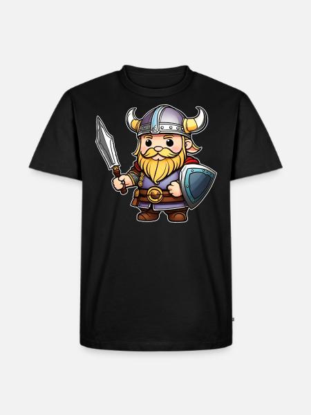 Viking mignon avec épée - T-shirt Premium bio Homme - noir