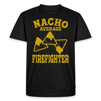 drôle pompier nacho moyen pompier lutte contre les incendies - T-shirt Premium bio Homme - noir - Devant - Nico (187cm)