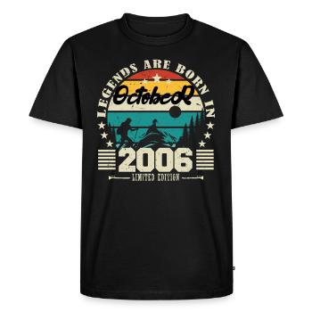 October 2006. October 2006 Birthday Gift. - Men's Premium Organic T-Shirt - black - Front - Nico (187cm)