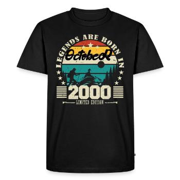 October 2000. October 2000 Birthday Gift. - Men's Premium Organic T-Shirt - black - Front - Nico (187cm)