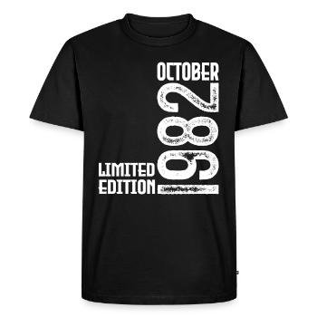 October 1982 Anniversary Gift. October 1982. - Men's Premium Organic T-Shirt - black - Front - Nico (187cm)