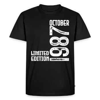 October 1987 Anniversary Gift. October 1987. - Men's Premium Organic T-Shirt - black - Front - Nico (187cm)