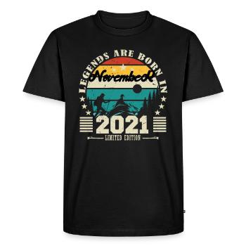 November 2021. November 2021 Birthday Gift. - Men's Premium Organic T-Shirt - black - Front - Nico (187cm)