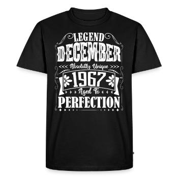 December 1967. December 1967 Birthday Gift - Men's Premium Organic T-Shirt - black - Front - Nico (187cm)