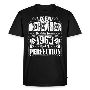 December 1963. December 1963 Birthday Gift - Men's Premium Organic T-Shirt - black - Front - Nico (187cm)