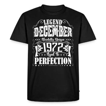 Décembre 1972. Cadeau d'Anniversaire decembre 1972 - T-shirt Premium bio Homme - noir - Devant - Nico (187cm)