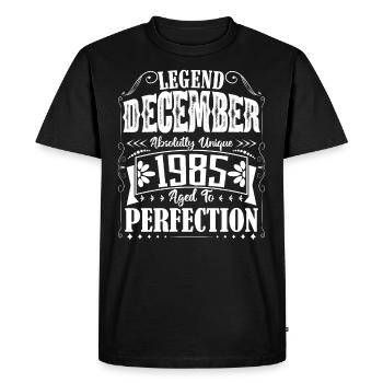 Décembre 1985. Cadeau d'Anniversaire decembre 1985 - T-shirt Premium bio Homme - noir - Devant - Nico (187cm)