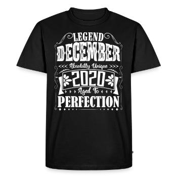 December 2020. Birthday gift December 2020 - Men's Premium Organic T-Shirt - black - Front - Nico (187cm)