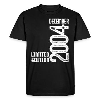 Cadeau Anniversaire Décembre 2004. Decembre 2004. - T-shirt Premium bio Homme - noir - Devant - Nico (187cm)