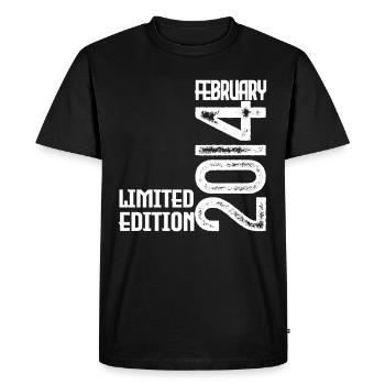 February 2014 Birthday Gift. February 2014. - Men's Premium Organic T-Shirt - black - Front - Nico (187cm)