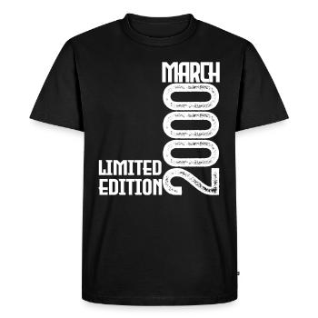 March 2000 Birthday Gift. March 2000. March - Men's Premium Organic T-Shirt - black - Front - Nico (187cm)