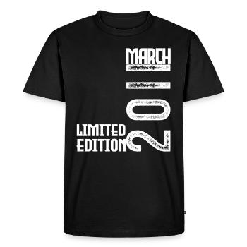 Cadeau Anniversaire Mars 2011. March 2011. mars - T-shirt Premium bio Homme - noir - Devant - Nico (187cm)