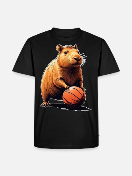 Capybara Basket-ball - T-shirt Premium bio Homme - noir