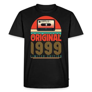 Cadeau Anniversaire Vintage 1999. Rétro 1999. - T-shirt Premium bio Homme - noir - Devant - Nico (187cm)
