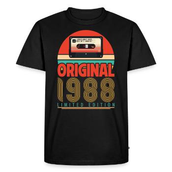 Cadeau Anniversaire Vintage 1988. Rétro 1988. - T-shirt Premium bio Homme - noir - Devant - Nico (187cm)