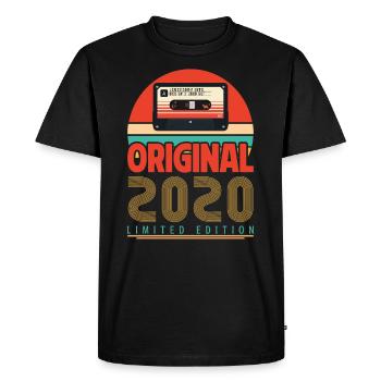 Vintage Birthday Gift 2020. Retro 2020. - Men's Premium Organic T-Shirt - black - Front - Nico (187cm)
