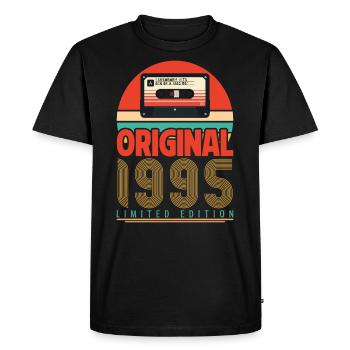 Cadeau Anniversaire Vintage 1995. Rétro 1995. - T-shirt Premium bio Homme - noir - Devant - Nico (187cm)