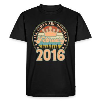 February 2016. February 2016 Birthday Gift. - Men's Premium Organic T-Shirt - black - Front - Nico (187cm)