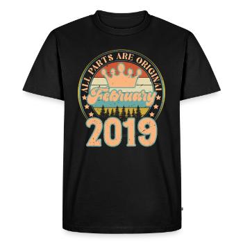February 2019. February 2019 Birthday Gift. - Men's Premium Organic T-Shirt - black - Front - Nico (187cm)