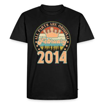 February 2014. February 2014 Birthday Gift. - Men's Premium Organic T-Shirt - black - Front - Nico (187cm)