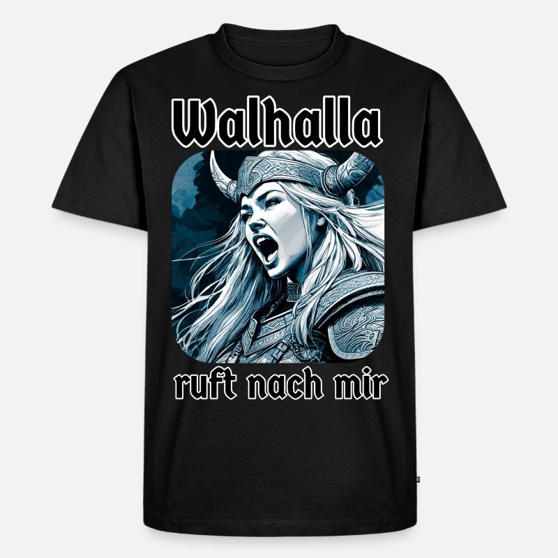 Schildmaid Walhalla ruft nach mir - Männer Premium Bio T-Shirt - Schwarz