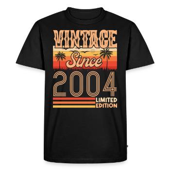 anniversaire 2004. Vintage né en 2004 anniversaire - T-shirt Premium bio Homme - noir - Devant - Nico (187cm)