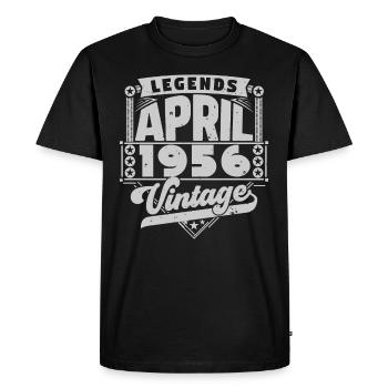 Cadeau Vintage Anniversaire avril 1956, avril 1956 - T-shirt Premium bio Homme - noir - Devant - Nico (187cm)