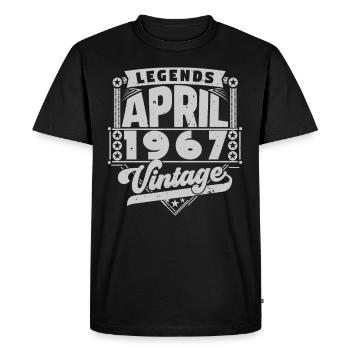 Cadeau Vintage Anniversaire avril 1967, avril 1967 - T-shirt Premium bio Homme - noir - Devant - Nico (187cm)