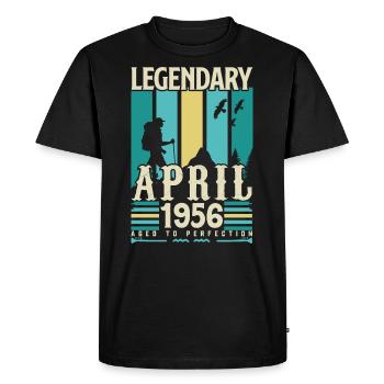 cadeau Anniversaire Avril 1956, Vintage avril 1956 - T-shirt Premium bio Homme - noir - Devant - Nico (187cm)