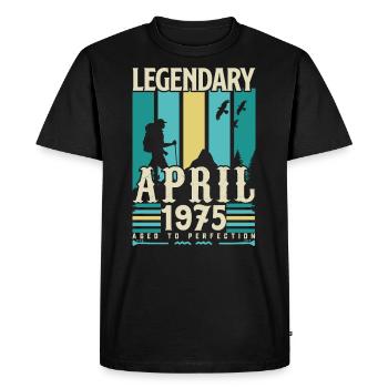 cadeau Anniversaire Avril 1975, Vintage avril 1975 - T-shirt Premium bio Homme - noir - Devant - Nico (187cm)