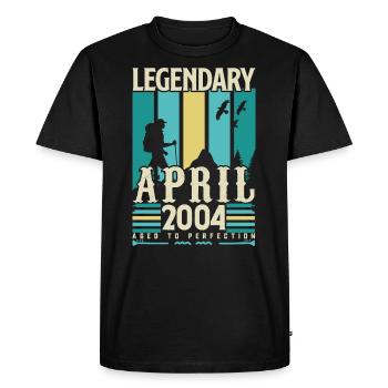 cadeau Anniversaire Avril 2004, Vintage avril 2004 - T-shirt Premium bio Homme - noir - Devant - Nico (187cm)