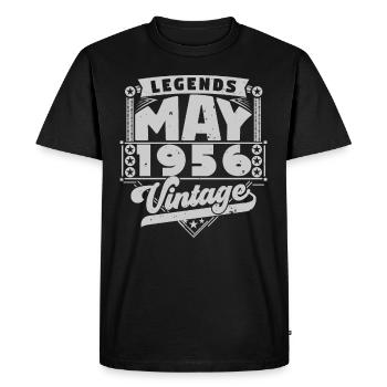 Cadeau Vintage Anniversaire Mai 1956, mai 1956 May - T-shirt Premium bio Homme - noir - Devant - Nico (187cm)