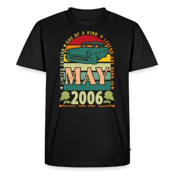May 2006, May 2006, May 2006. - Men's Premium Organic T-Shirt - black - Front - Nico (187cm)