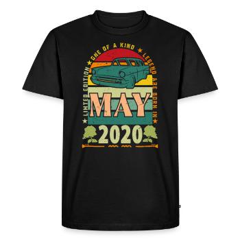 May 2020, May 2020, May 2020 birthday gift. - Men's Premium Organic T-Shirt - black - Front - Nico (187cm)
