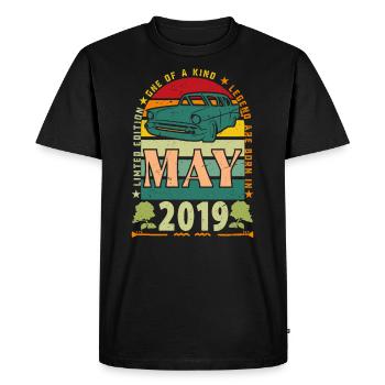 May 2019, May 2019, May 2019. - Men's Premium Organic T-Shirt - black - Front - Nico (187cm)