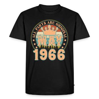 May 1966. May 1966 Birthday Gift. May 1966 - Men's Premium Organic T-Shirt - black - Front - Nico (187cm)