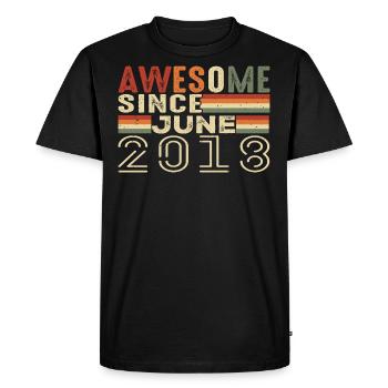 Juin 2018 Original 2018 Anniversaire 2018 Juin 2018 - T-shirt Premium bio Homme - noir - Devant - Nico (187cm)