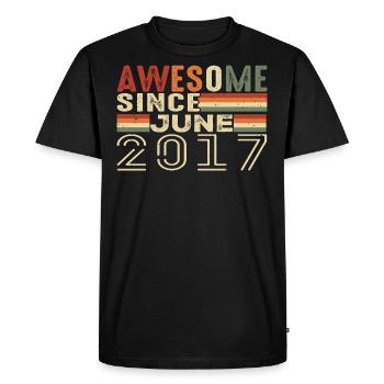 June 2017 Original 2017 Anniversary 2017 June 2017 - Men's Premium Organic T-Shirt - black - Front - Nico (187cm)