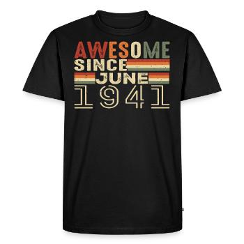 Juin 1941 Original 1941 Jubilé 1941 Juin 1941 - T-shirt Premium bio Homme - noir - Devant - Nico (187cm)