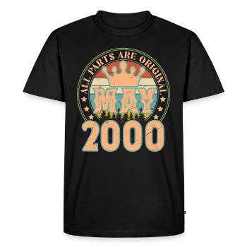 May 2000. May 2000 Birthday Gift. May 2000 - Men's Premium Organic T-Shirt - black - Front - Nico (187cm)