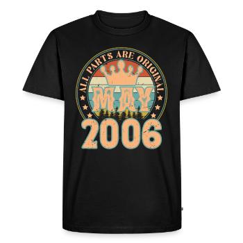 May 2006. May 2006 Birthday Gift. May 2006 - Men's Premium Organic T-Shirt - black - Front - Nico (187cm)