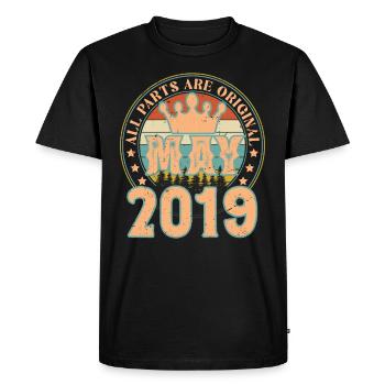 May 2019. May 2019 Birthday Gift. May 2019 - Men's Premium Organic T-Shirt - black - Front - Nico (187cm)