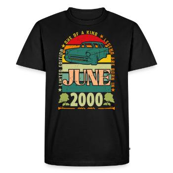 June 2000 birthday gift. June 2000 June 2000 - Men's Premium Organic T-Shirt - black - Front - Nico (187cm)
