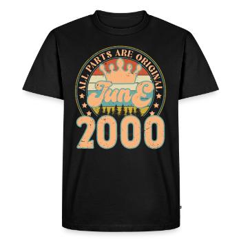 June 2000. June 2000 Birthday Gift. June - Men's Premium Organic T-Shirt - black - Front - Nico (187cm)