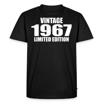 Millésime 1967 Anniversaire 1967 - Rétro 1967 - T-shirt Premium bio Homme - noir - Devant - Nico (187cm)
