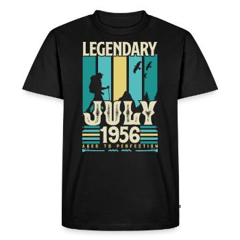 cadeau Anniversaire Juillet 1956, Vintage juillet. - T-shirt Premium bio Homme - noir - Devant - Nico (187cm)