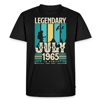 cadeau Anniversaire Juillet 1965, Vintage juillet. - T-shirt Premium bio Homme - noir - Devant - Nico (187cm)