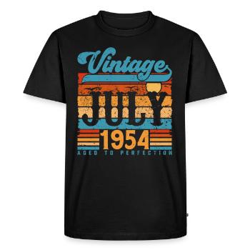 Juillet 1954, Cadeau Anniversaire juillet 1954. - T-shirt Premium bio Homme - noir - Devant - Nico (187cm)